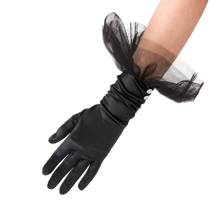 Load image into Gallery viewer, Melody - Satin Glove with Ballerina Tulle Cuff - shopcurious