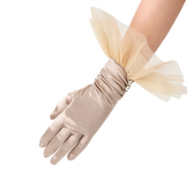 Load image into Gallery viewer, Melody - Satin Glove with Ballerina Tulle Cuff - shopcurious
