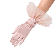 Load image into Gallery viewer, Melody - Satin Glove with Ballerina Tulle Cuff - shopcurious