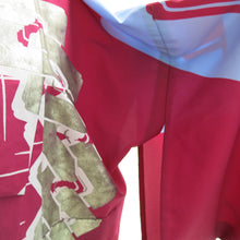 Load image into Gallery viewer, Abstract Art Violet Vintage Kimono - ShopCurious