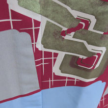 Load image into Gallery viewer, Abstract Art Violet Vintage Kimono - ShopCurious