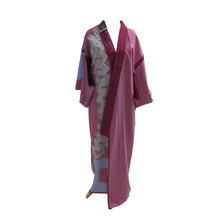 Load image into Gallery viewer, Abstract Art Violet Vintage Kimono - ShopCurious