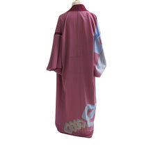 Load image into Gallery viewer, Abstract Art Violet Vintage Kimono - ShopCurious