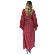 Load image into Gallery viewer, Lotus Kaftan - Burgundy with Contrasting Trim - shopcurious