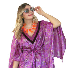 Load image into Gallery viewer, Mystique Kaftan - Violet with Velvet Trim - shopcurious