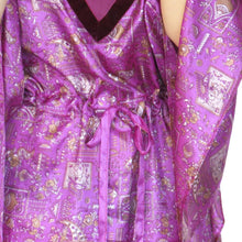 Load image into Gallery viewer, Mystique Kaftan - Violet with Velvet Trim - shopcurious