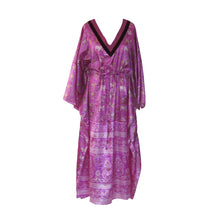 Load image into Gallery viewer, Mystique Kaftan - Violet with Velvet Trim - shopcurious