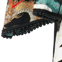 Load image into Gallery viewer, Nirvana Kimono Gown - Black and Gold with Jet Bead Trim - shopcurious