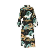 Load image into Gallery viewer, Nirvana Kimono Gown - Black and Gold with Jet Bead Trim - shopcurious