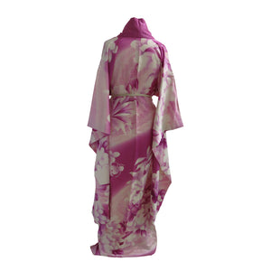 Plum and Ivory Floral Vintage Wedding Kimono - ShopCurious
