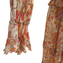 Load image into Gallery viewer, Puffy Sleeved Pre-Raphaelite Style Peach Dress - ShopCurious