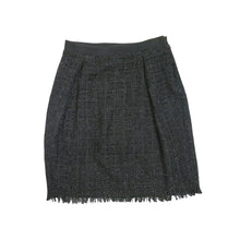 Load image into Gallery viewer, Preloved Fringe Edged Black Shimmer Skirt - ShopCurious