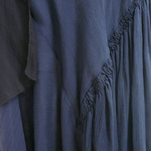 Load image into Gallery viewer, Preloved Alessandro dell’Acqua Black and Midnight Blue Silk Chiffon Evening Dress - ShopCurious