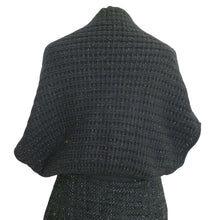 Load image into Gallery viewer, Preloved Sleeveless Black and Metallic Knit Crossover Glitter Jumper/Tank - ShopCurious