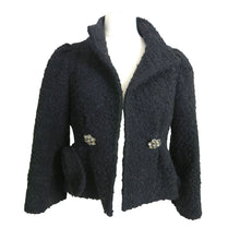 Load image into Gallery viewer, Preloved Nanette Lapore Black Bouclé Alpaca Mix Evening Jacket - ShopCurious