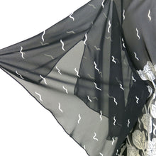 Load image into Gallery viewer, Preloved Zandra Rhodes for M&S Black and Cream Kaftan Top - ShopCurious