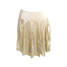 Load image into Gallery viewer, Preowned Beaded and Embroidered Clotted Cream Ralph Lauren Silk Skirt - ShopCurious

