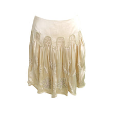 Load image into Gallery viewer, Preowned Beaded and Embroidered Clotted Cream Ralph Lauren Silk Skirt - ShopCurious