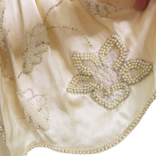 Load image into Gallery viewer, Preowned Beaded and Embroidered Clotted Cream Ralph Lauren Silk Skirt - ShopCurious
