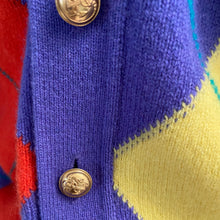 Load image into Gallery viewer, Purple Argyle Knit Cardigan - shopcurious