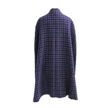 Load image into Gallery viewer, Purple and Black Checked Vintage Cape - shopcurious
