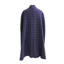 Load image into Gallery viewer, Purple and Black Checked Vintage Cape - shopcurious
