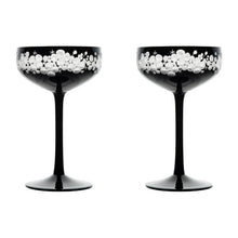 Load image into Gallery viewer, Isadora Champagne Saucer - Black Pair - shopcurious