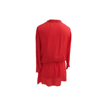 Load image into Gallery viewer, Simple Red Crossover Tunic - ShopCurious
