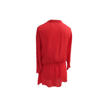 Load image into Gallery viewer, Simple Red Crossover Tunic - ShopCurious