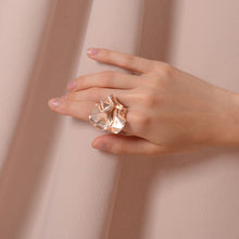 Load image into Gallery viewer, Rose Gold FOLD Open Ring - ShopCurious