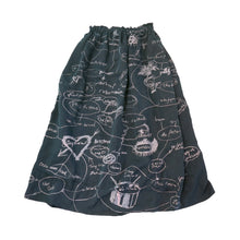 Load image into Gallery viewer, Samsara Skirt - Dark Grey with Scribble Print - shopcurious