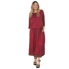 Load image into Gallery viewer, Samsara Skirt - Reversible Burgundy/Multicolour - shopcurious