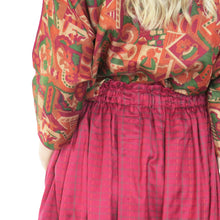 Load image into Gallery viewer, Samsara Skirt - Reversible Burgundy/Multicolour - shopcurious
