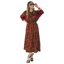 Load image into Gallery viewer, Samsara Skirt - Reversible Burgundy/Multicolour - shopcurious