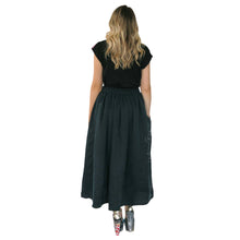 Load image into Gallery viewer, Samsara Skirt - Dark Grey with Scribble Print - shopcurious