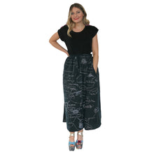 Load image into Gallery viewer, Samsara Skirt - Dark Grey with Scribble Print - shopcurious