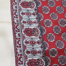 Load image into Gallery viewer, Men’s Dress Scarf – Vintage Silk, Clotted Cream with Red Paisley Design - shopcurious
