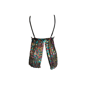 Disco Bra Top with Sequin Embellishment - ShopCurious
