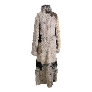 Vintage Y2K DKNY Reversible Mongolian Lamb/Suede Long Coat - ShopCurious