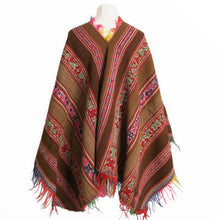 Load image into Gallery viewer, Handwoven South American Rainbow Poncho - ShopCurious