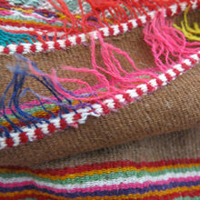 Load image into Gallery viewer, Handwoven South American Rainbow Poncho - ShopCurious
