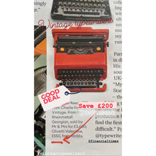 Load image into Gallery viewer, Olivetti Valentine Red Vintage Typewriter - ShopCurious