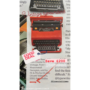 Olivetti Valentine Red Vintage Typewriter - ShopCurious