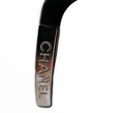 Load image into Gallery viewer, Pre-loved Chanel Oversized Wrap Around Sunglasses with Cream Quilted Arm and Original Case - ShopCurious