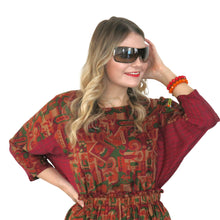 Load image into Gallery viewer, Elysium Top - Reversible Burgundy/Multicolour - shopcurious