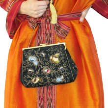 Load image into Gallery viewer, Nirvana Kimono Gown - Orange with Ikat Trim - shopcurious