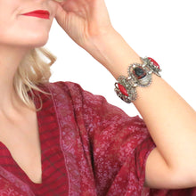 Load image into Gallery viewer, Lotus Kaftan - Burgundy with Contrasting Trim - shopcurious