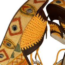Load image into Gallery viewer, Melong - Preloved Terry de Havilland Crocheted and Embroidered Wedge Sandals - shopcurious
