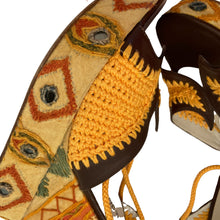Load image into Gallery viewer, Melong - Preloved Terry de Havilland Crocheted and Embroidered Wedge Sandals - shopcurious