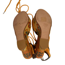 Load image into Gallery viewer, Melong - Preloved Terry de Havilland Crocheted and Embroidered Wedge Sandals - shopcurious